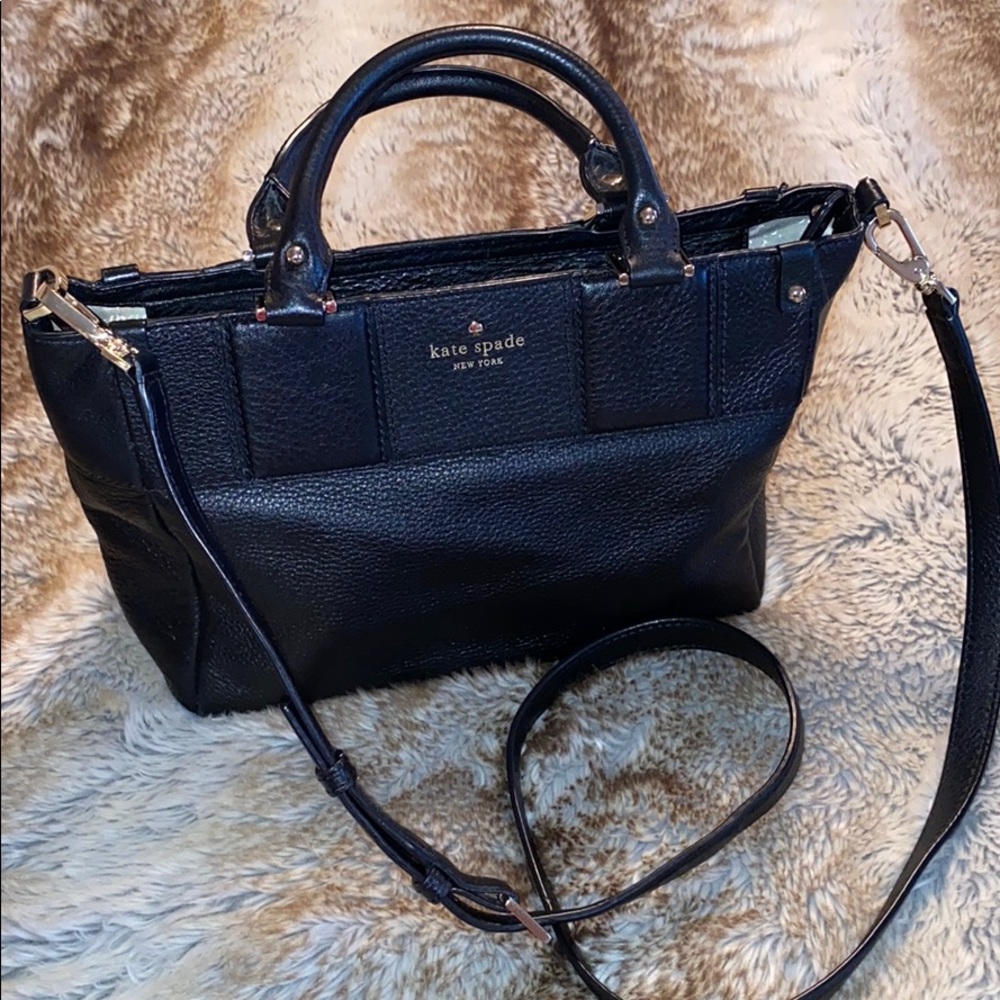 Kate spade black leather cross body bag